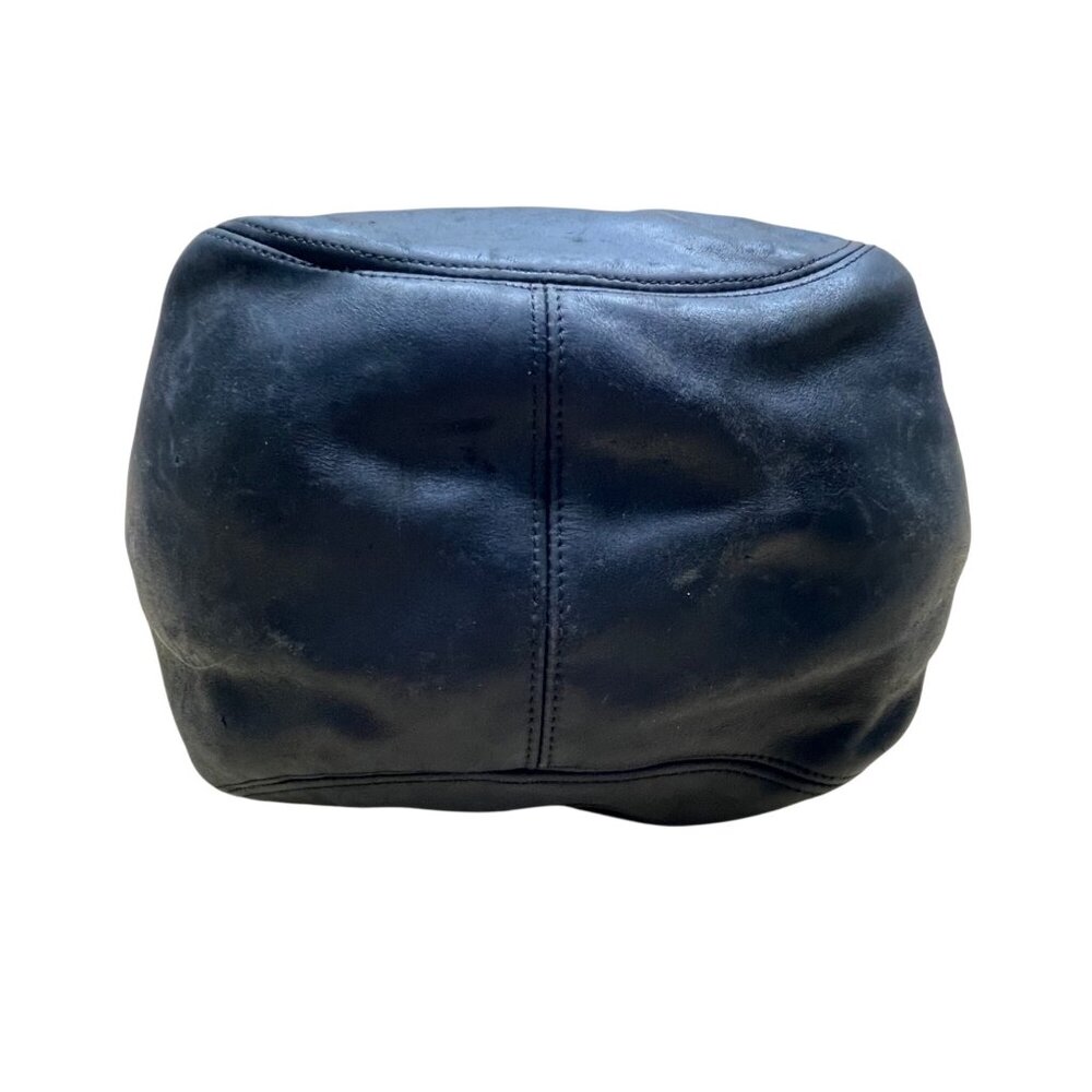 Coach Women’s Black Leather With Brass Hardware Double Handle Tote Bag - Picture 5 of 13